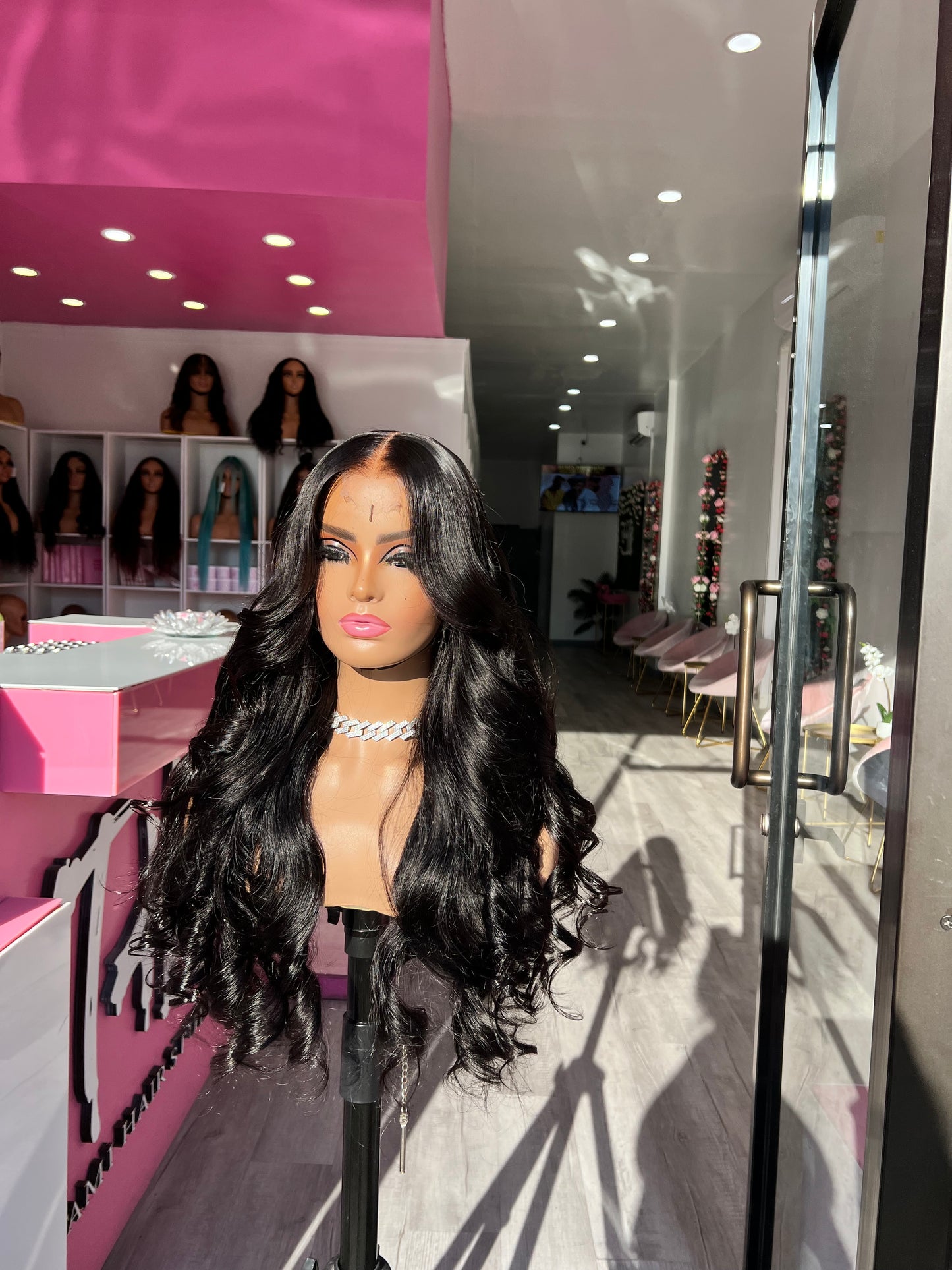 
                  
                    "Terry" -  2x6 Long Black Custom Lace closure Human Hair Wig
                  
                