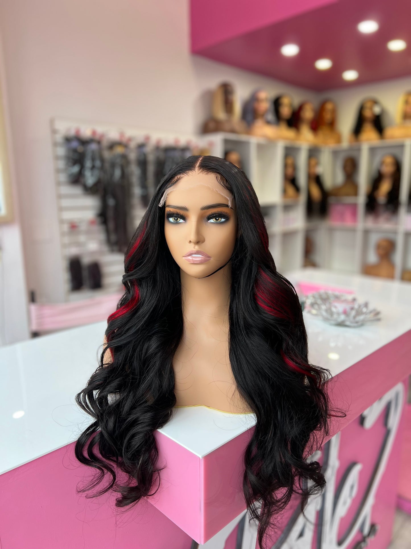 
                  
                    "Nessa" READY TO WEAR - 26” 5x5 hd  Custom Color Lace Closure Human Hair Wig
                  
                