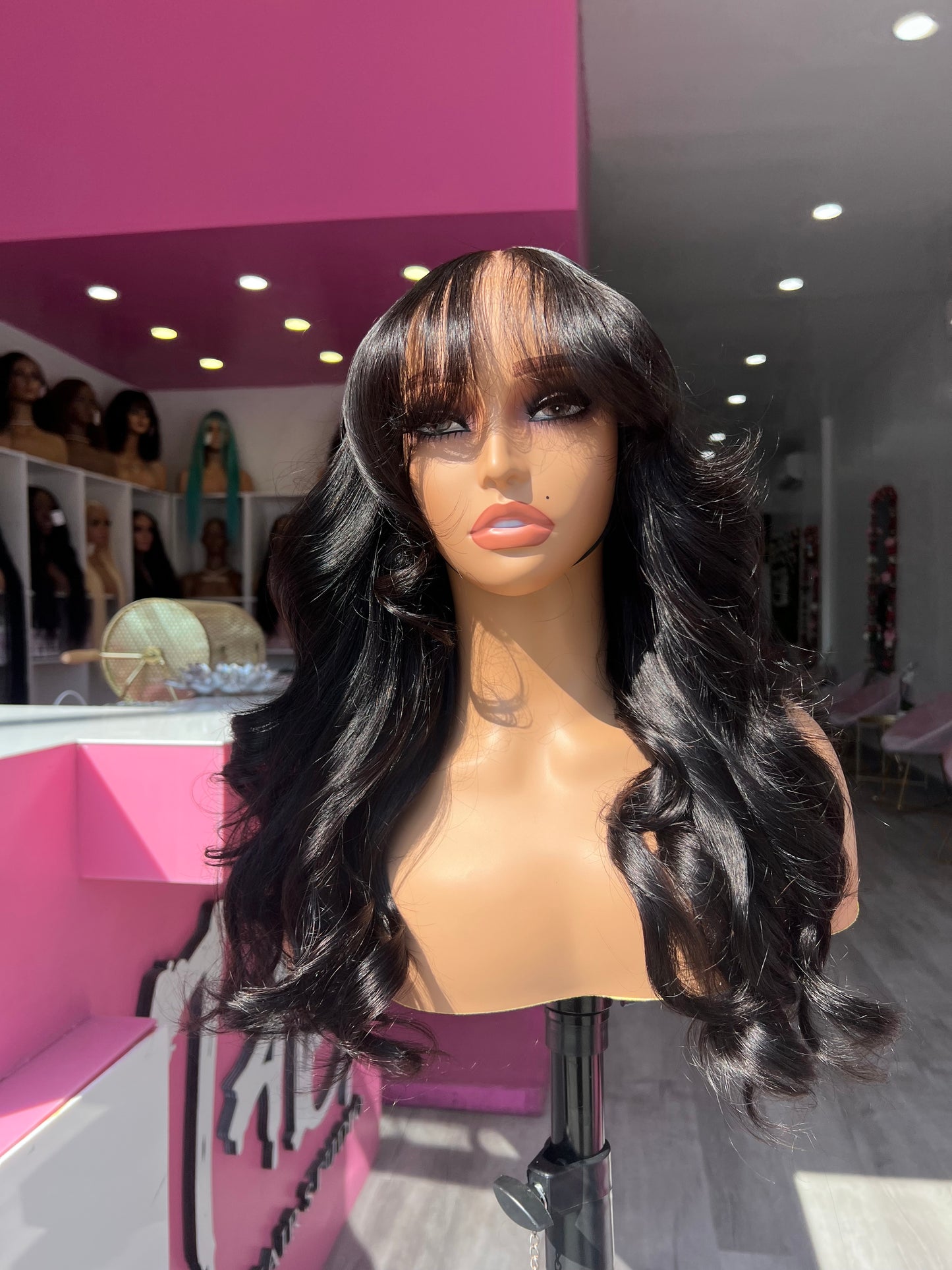 
                  
                    | 20”5x5 Curtain Bangs Lace Closure Human Hair Wig
                  
                