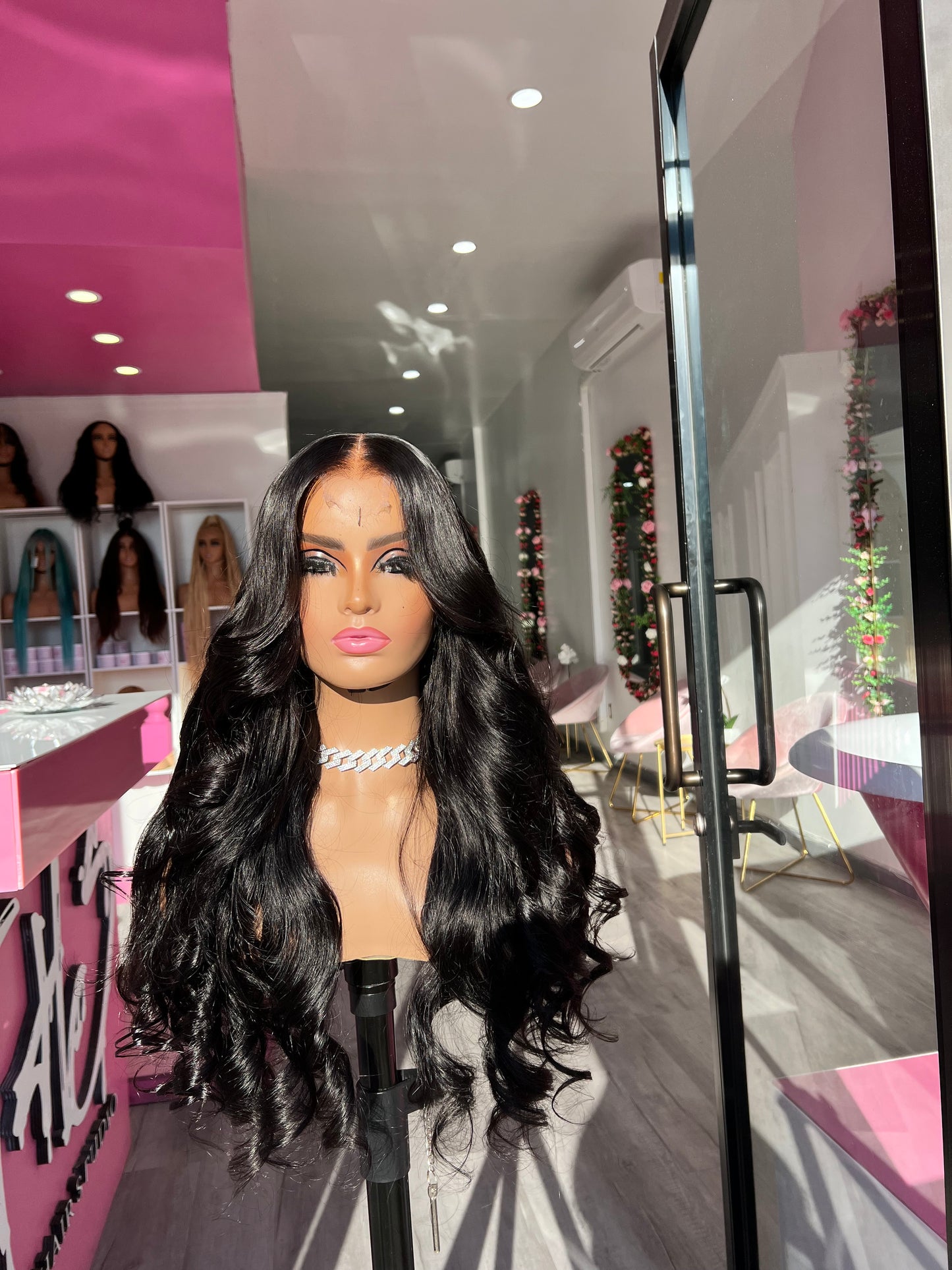 
                  
                    "Terry" -  2x6 Long Black Custom Lace closure Human Hair Wig
                  
                