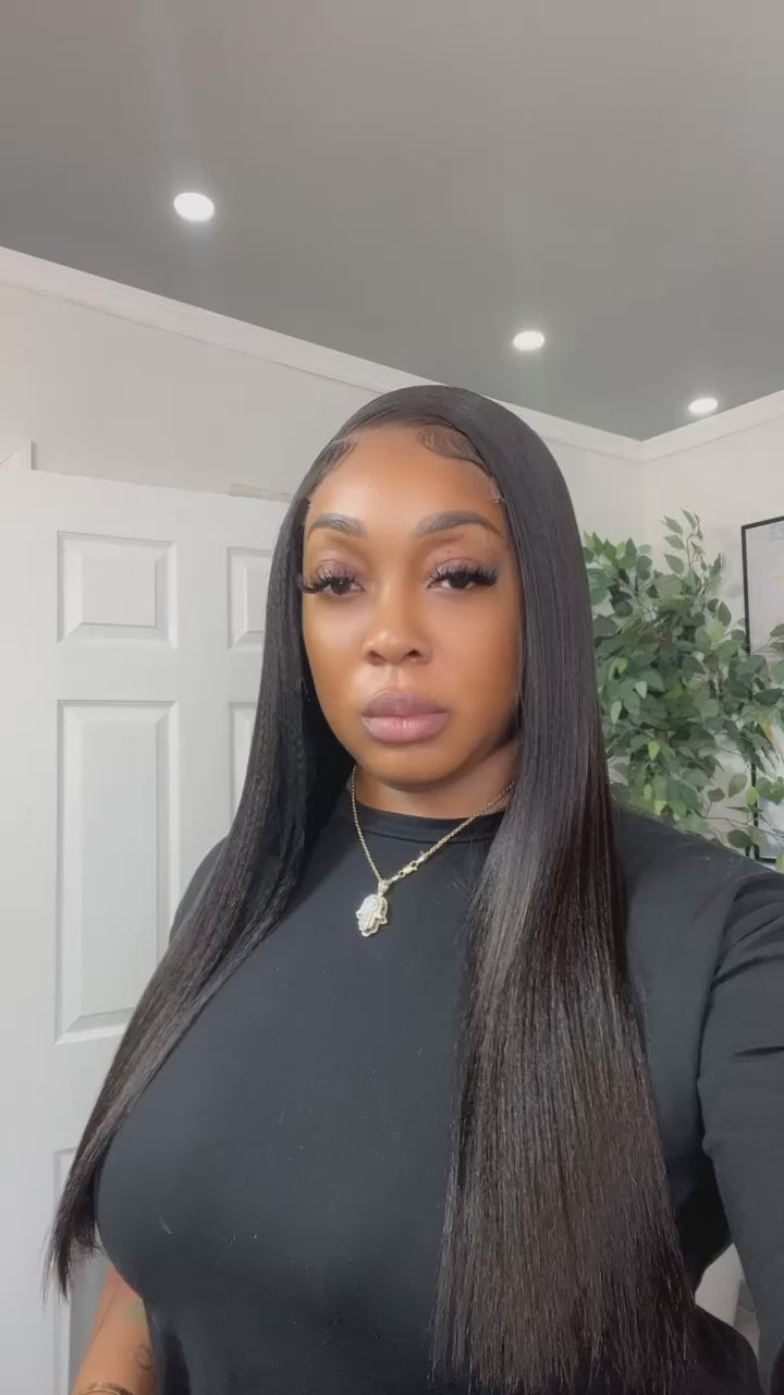 
                  
                    Load and play video in Gallery viewer, &amp;quot;Bianca&amp;quot; - 5x5 kinky straight hd  Lace Closure Human Hair Wig
                  
                