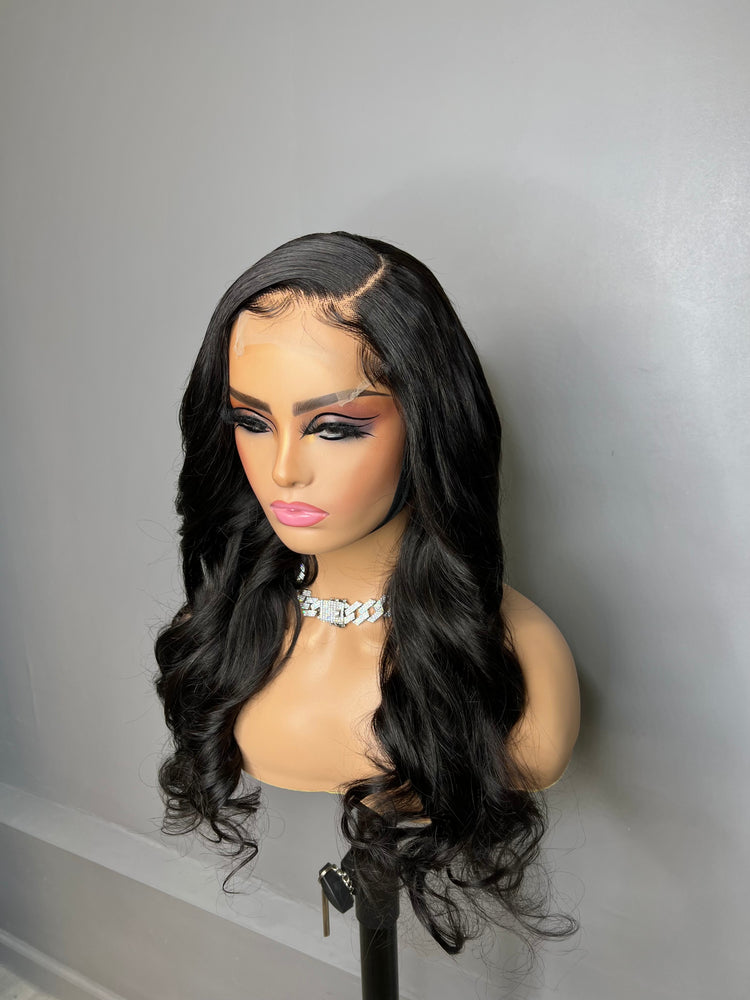 
                  
                    "Tami" -5x5 Long Black Custom Lace Closure Human Hair Wig
                  
                