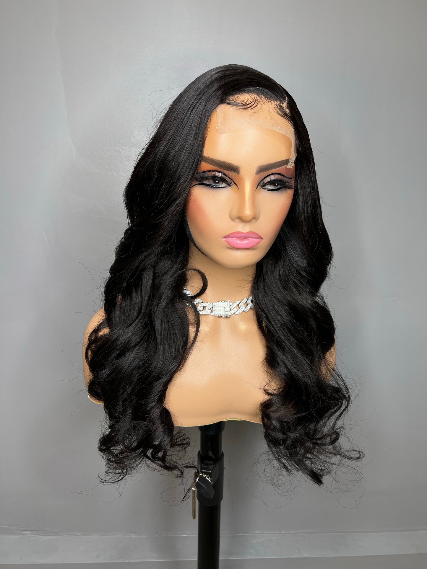 
                  
                    "Tami" -5x5 Long Black Custom Lace Closure Human Hair Wig
                  
                