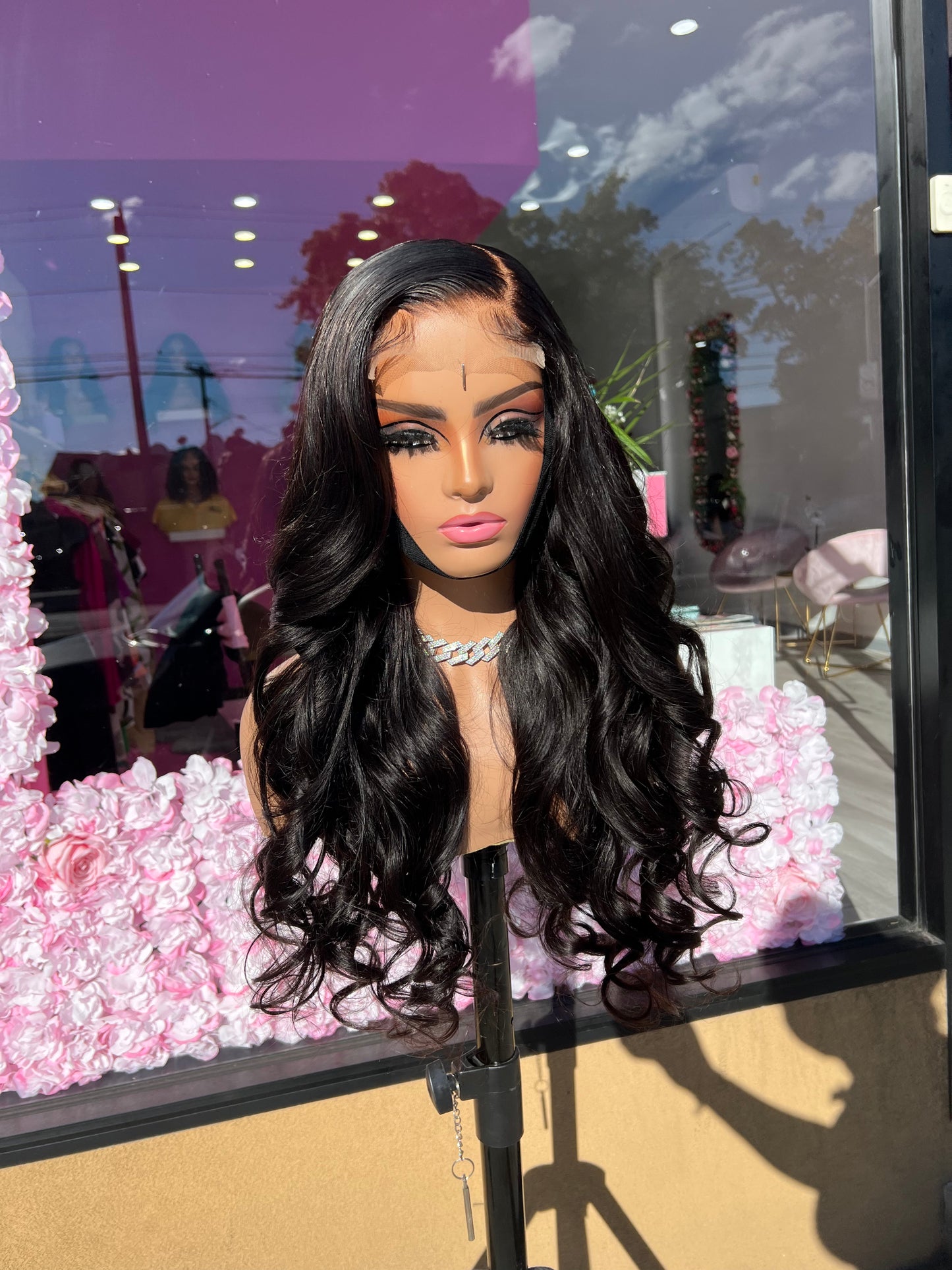 
                  
                    "Toya" - 26" 5x5 Long Black Curly Custom Lace Closure Human Hair Wig
                  
                