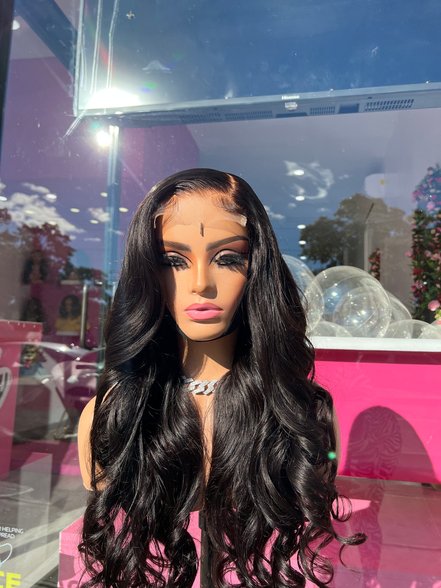 
                  
                    "Toya" - 26" 5x5 Long Black Curly Custom Lace Closure Human Hair Wig
                  
                